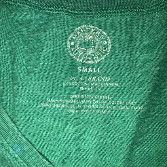 Masters Authentic 47 Green V-Neck 2015 Augusta National Tee-Shirt size Small - Picture 4 of 9